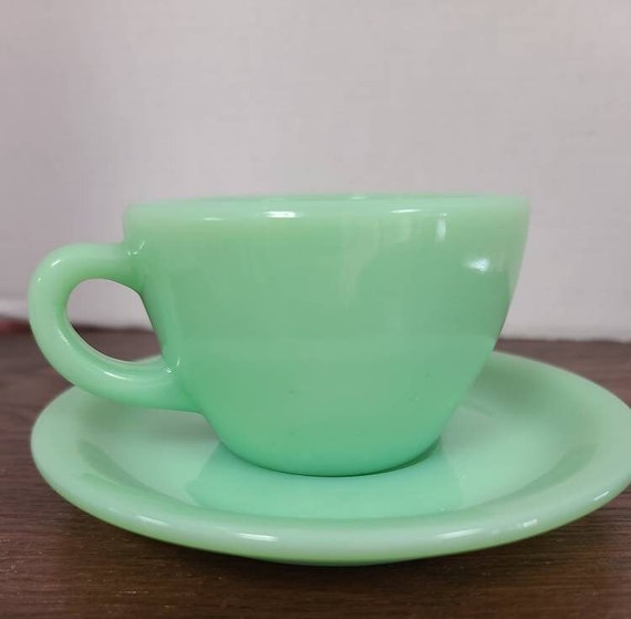 Fire King Jadite Cup and Saucer