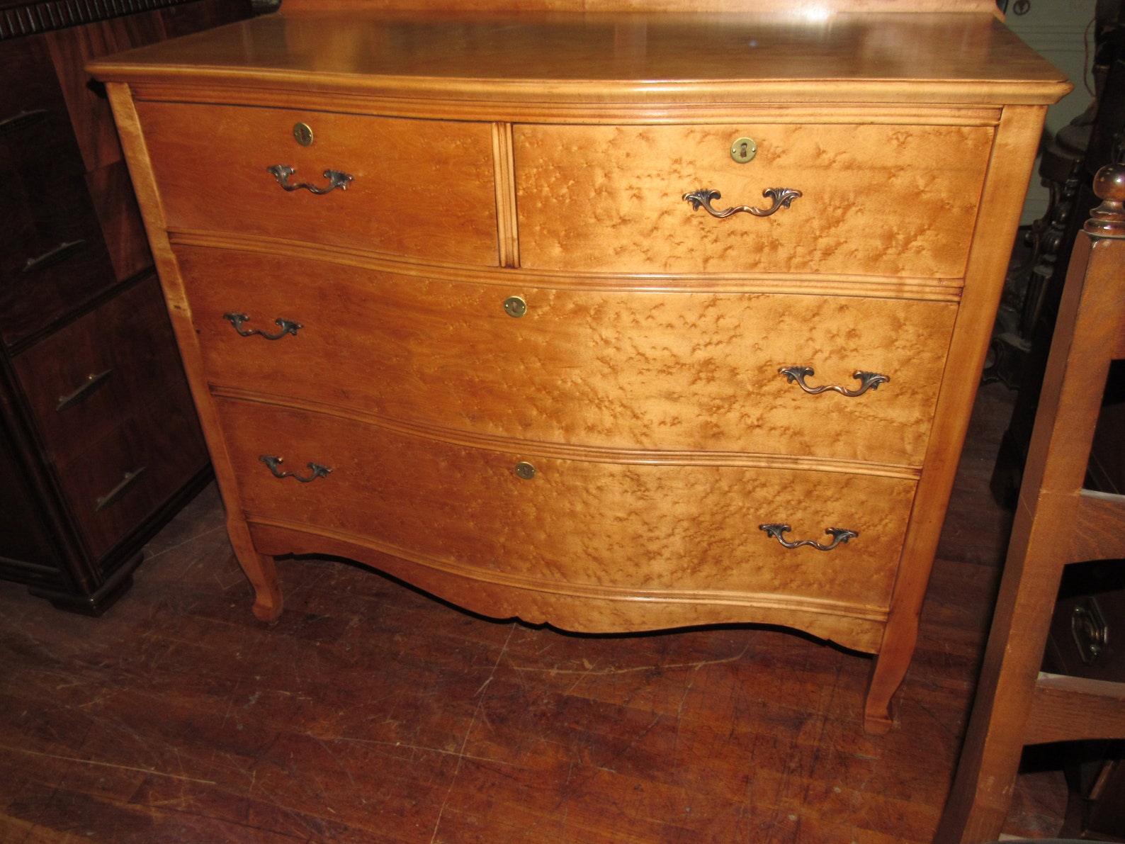 Birdseye Maple Dresser and Mirror Etsy