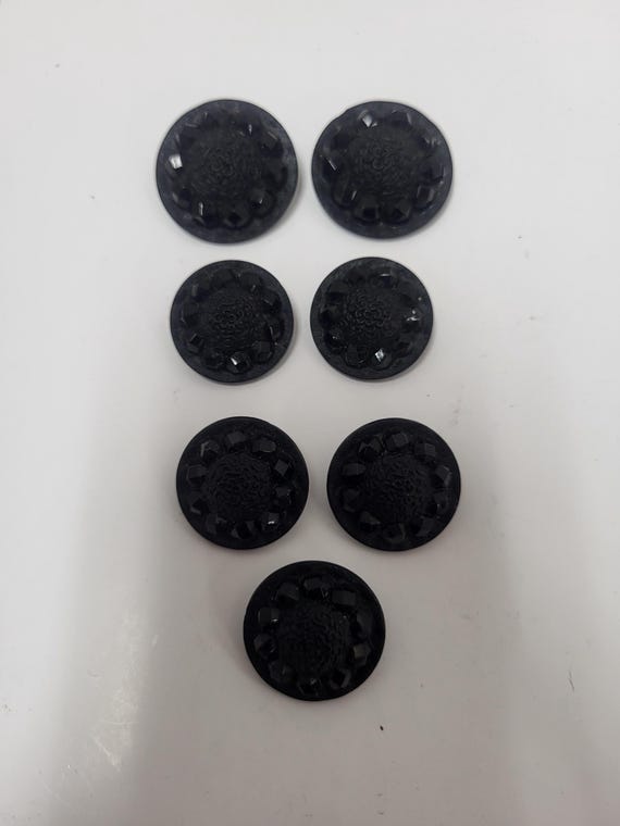 Black Glass Buttons