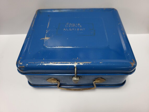Blue Metal Lunch Box