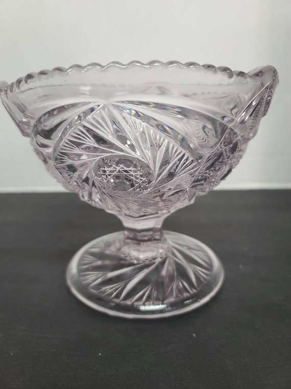 Lavender glass dish