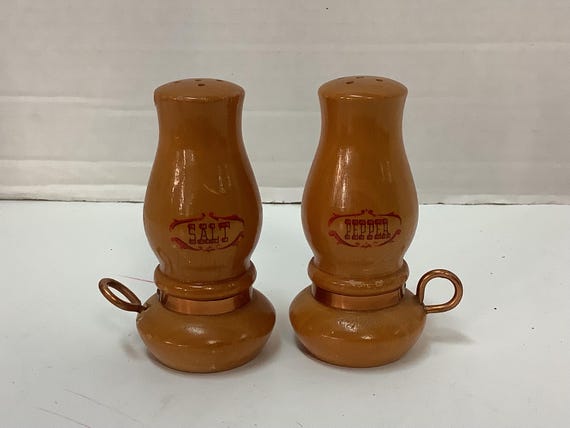 Oil Lamp Salt and Pepper Shakers