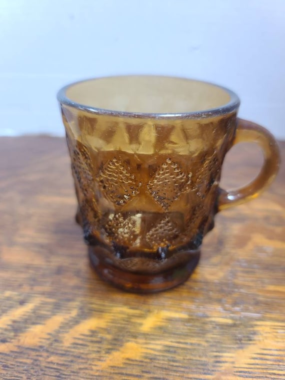 Fire King Amber Kimberly Mug