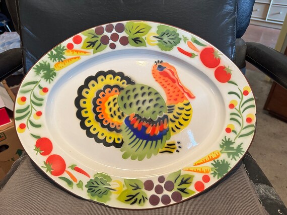 Enamelware Turkey platter