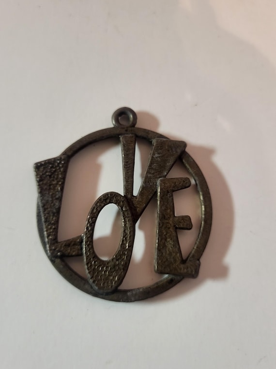 Metal 'Love' Pendant