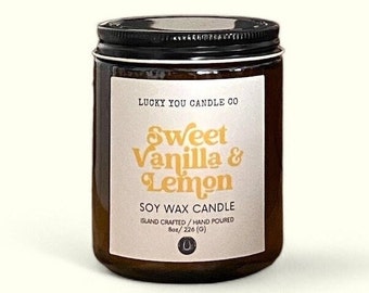 Sweet Vanilla & Litsea Eco Soy  Candle