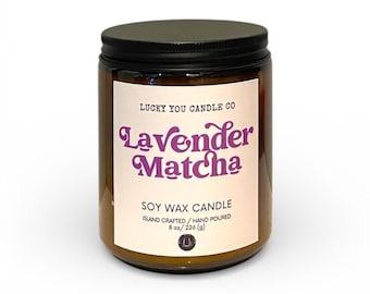 Lavender Matcha  Soy Candle