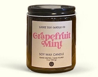 Grapefruit Mint Soy Candle