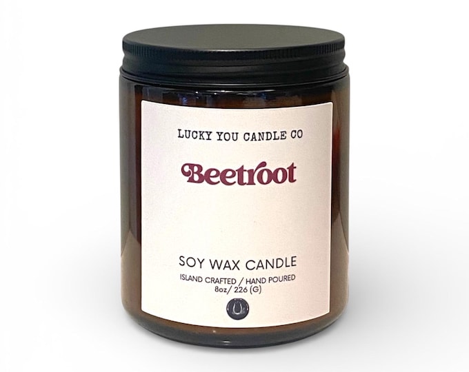 Featured listing image: Beetroot Soy Candle