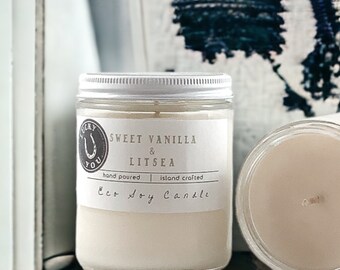 Sweet Vanilla & Litsea Eco Soy  Candle