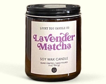 Lavender Matcha  Soy Candle