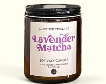 Lavender Matcha  Soy Candle