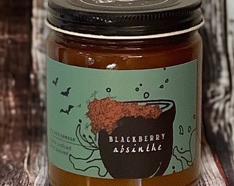 Blackberry Absinthe  Soy Candle