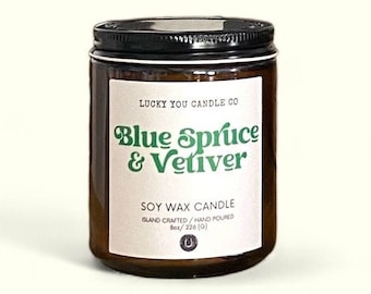 Blue Spruce & Vetiver Soy Candle