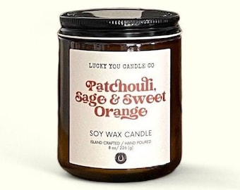 Patchouli, Clary Sage & Sweet Orange Eco Soy Candle