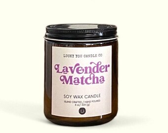 Lavender Matcha  Soy Candle