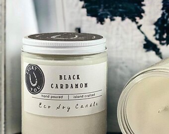 Black Cardamom Eco Soy Vegan Candle