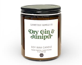 Dry Gin + Juniper Soy Candle
