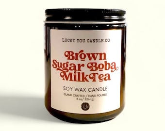 Brown Sugar Boba Milk Tea Soy Candle