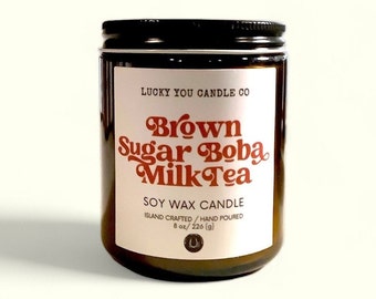 Brown Sugar Boba Milk Tea Soy Candle