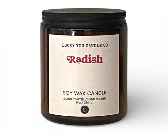 Featured listing image: Radish Soy Candle