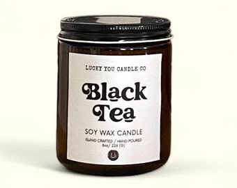 Bougie de soja au thé noir