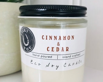 Cinnamon & Cedar Eco Soy Vegan Candle