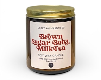 Brown Sugar Boba Milk Tea Soy Candle