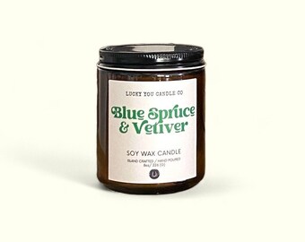 Blue Spruce & Vetiver Soy Candle