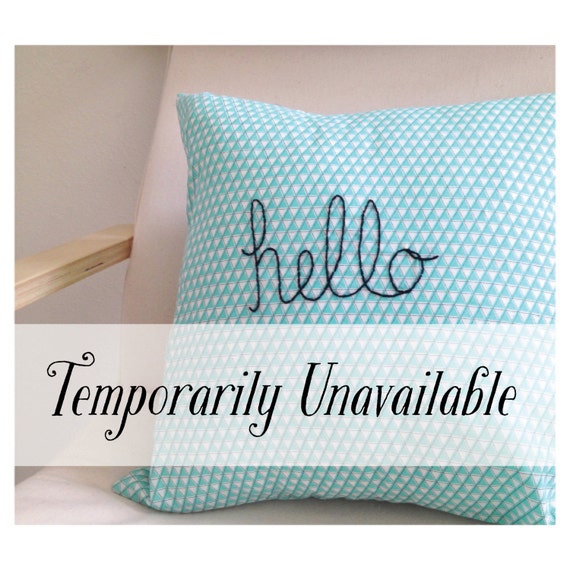 Items similar to Hello Mint Triangles Pillow 16'' / organic cotton