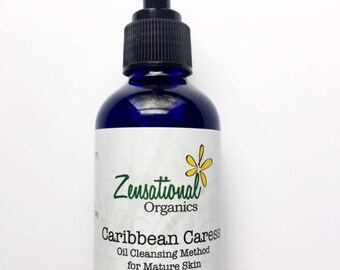 Caribbean Caress All Organic and Natural Face Wash - Oil Cleansing Method for Mature Skin