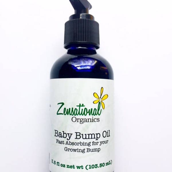Organic Baby Bump Oil For Stretch Mark and Scarring Prevention - Maternity -