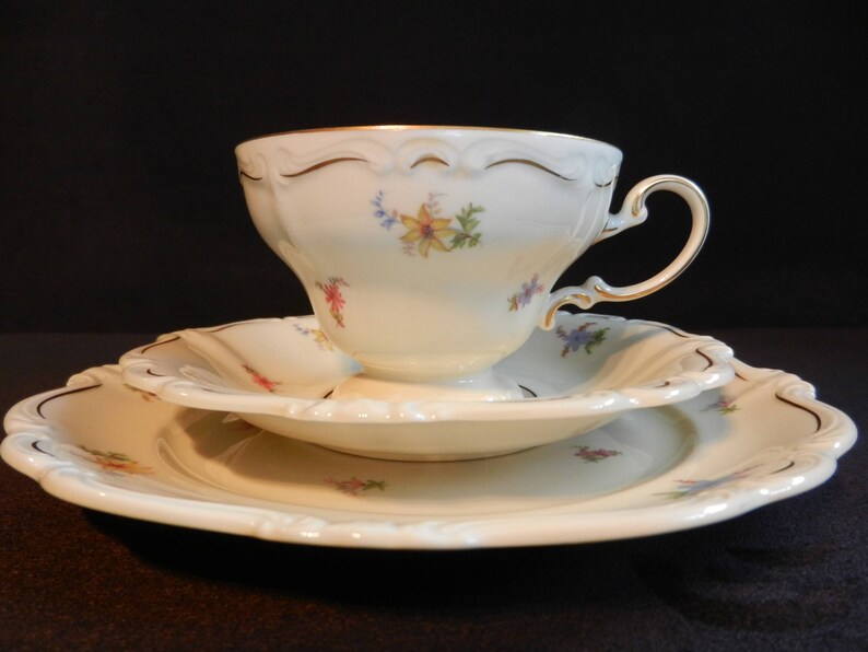 Rosenthal coffee set POMPADOUR Art Deco floral pattern with gold decoration from the 30s