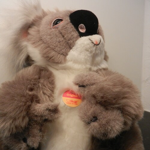 STEIFF cute koala from the 80s with button, flag and shield shops