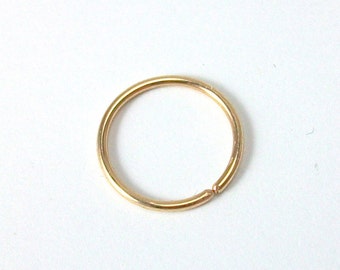 14k Gold Filled Hoop Earrings - Small Tiny Sleeper - Single or Pair - 20 Gauge - Cartilage Tragus Nose Lip Ring