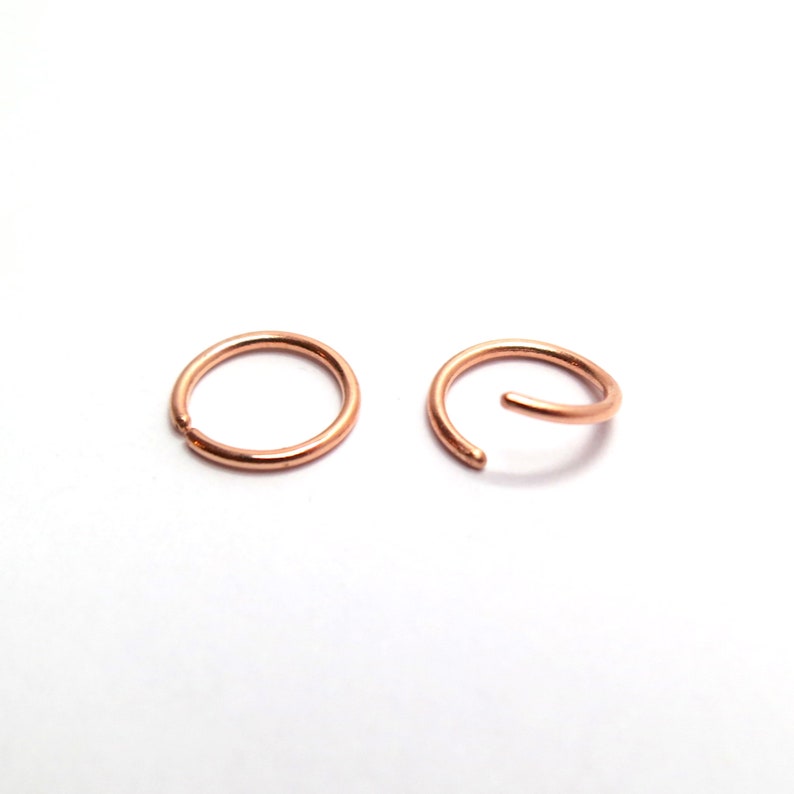 18k Rose Gold Sleepers Solid 18ct Rose Gold Hoops Single - Etsy UK