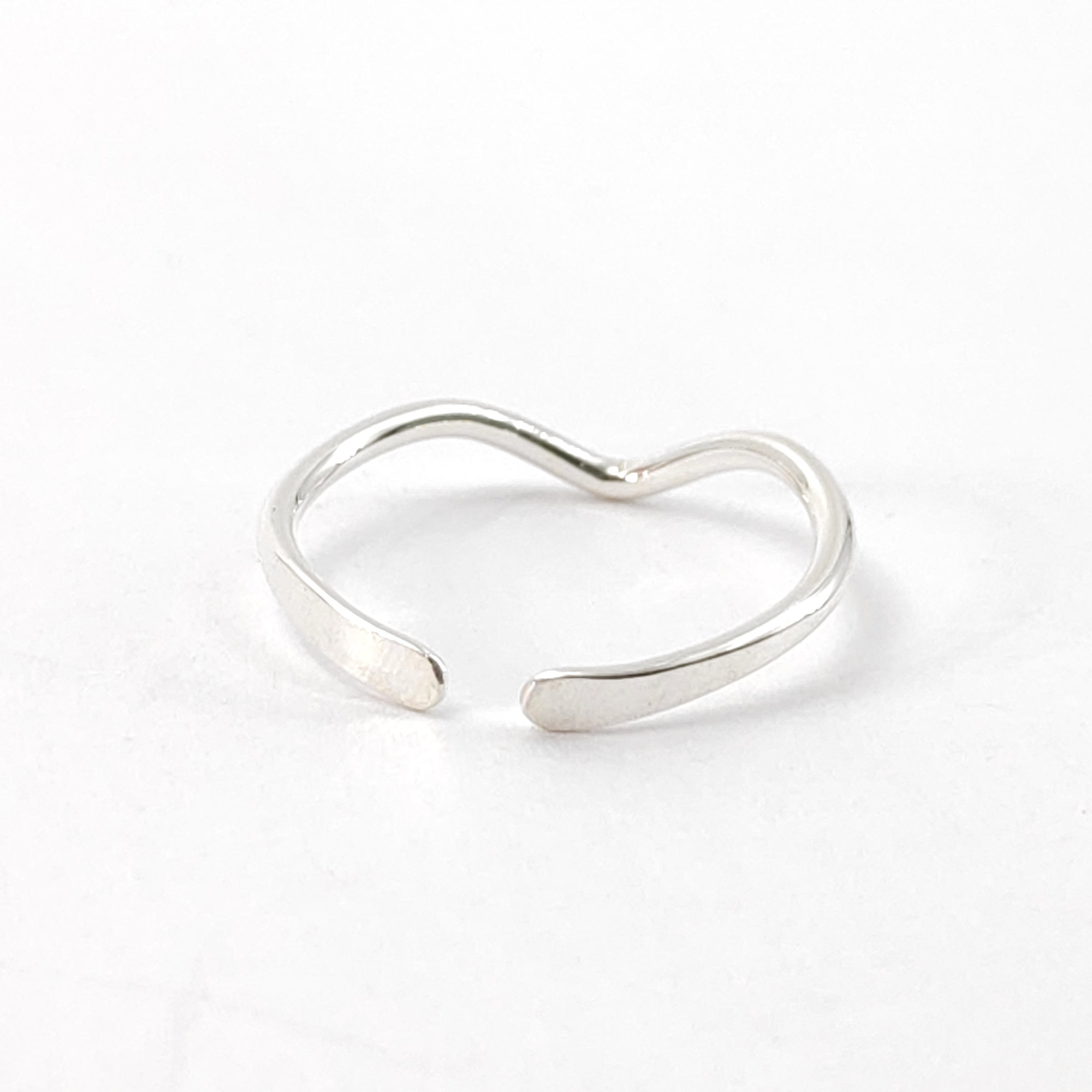 Anello Punta Regolabile A Chevron – Osso Dei Desideri – Argento 925 Massiccio Donna