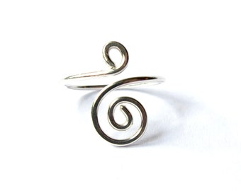 Spiral Ring - Solid Sterling Silver - Minimalist Everyday Jewellery