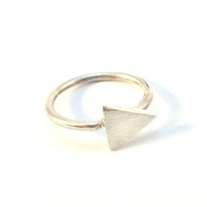 Silver Triangle Hoop Earring, 20 Gauge small sleeper earring, cartilage, tragus, nose, lip ring, 7mm - 10mm