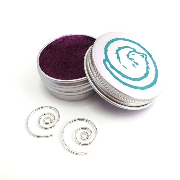 Pendientes de aro pequeños en espiral - Plata de ley, oro o oro rosa