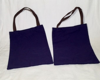 Coloured, reusable, recycled cotton fruit and vegetable shopping bags.