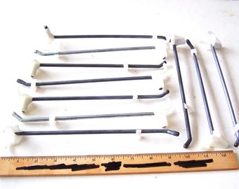 Nine Inch Steel Double Arm Pegboard Hooks Used Lot of 10, Heavy Duty Long Pegboard Hooks, Pegboard Supply, Pegboard Organizing, USA Product