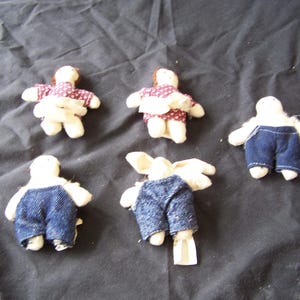 Small Pocket Rag Dolls Lot of 5 For Decorative Purposes Only, Handmade Dolls, Birthday Gift, Doll Crafts, Miniature Dolls, Collectible Dolls