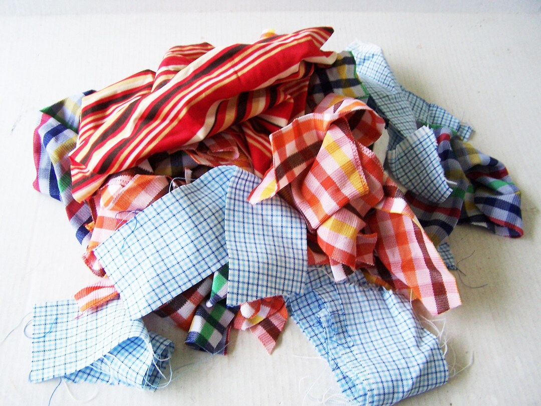 Polyester Knit Fabric Scraps Mixed Colors, Craft Fabric Pieces, Doll