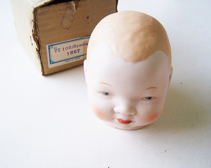 Ceramic Doll Head Made in Japan Doll Making Supply Doll Etsy