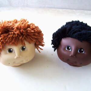 Dolly Baby Doll Heads by Martha Nelson Thomas, Doll Supply, Vintage Doll Heads, Craft Supply, Mop Dolls, Doll Head Yarn Hair, Red Hair Doll