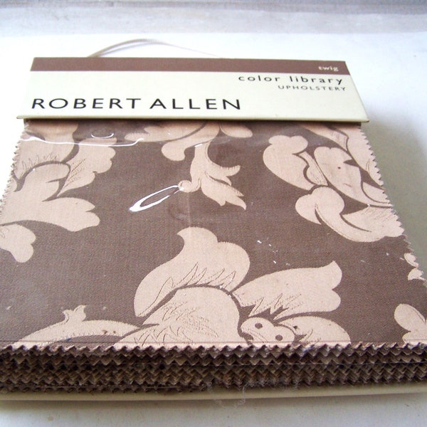 Robert Allen Fabric Sample or Swatch Book 52 Pieces, Upholstery Fabric Swatches, Vintage Fabric Samples, Patterned Fabric Pieces
