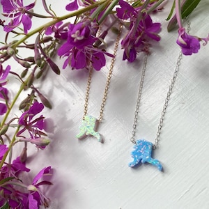 Alaska Opal Necklace, Mini Alaska  Necklace, Alaska pendant Necklace Sale