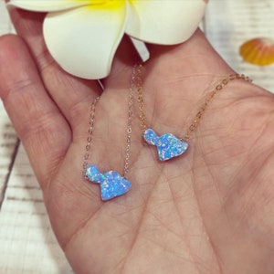 Maui Pendant Necklace, Mini Maui Necklace, Opal Maui Necklace, Sale **