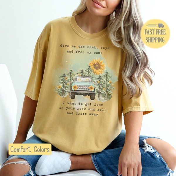 Drift Away Lyrics Shirt, Summer Bronco Tee, Rock N Roll Shirt, Summer Graphic Tee, Summer Graphic Sweatshirt, Cute Mountain Shirt, Ford